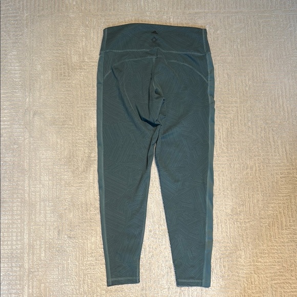 ADIDAS Wanderlust CLIMALITE High-rise Cropped Leggings RAW GREEN Women’s Medium - Picture 6 of 12